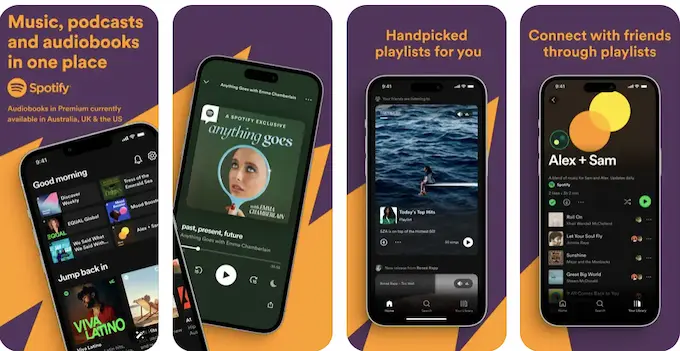 HCMA - Image of Spotify music app in 2024