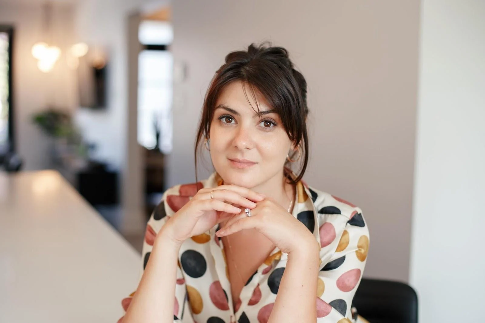 A person sitting in a chair