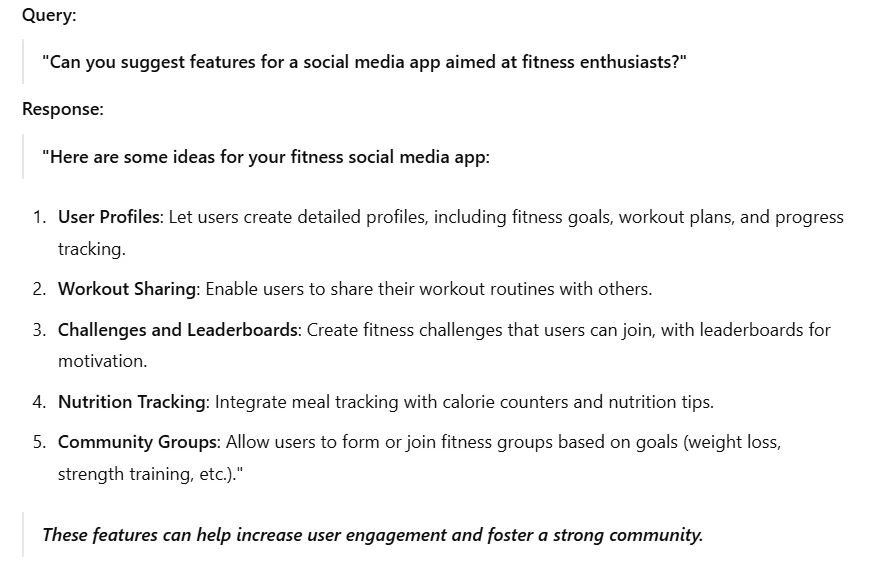 CCCAA: sample chatgpt prompt for brainstorming app features