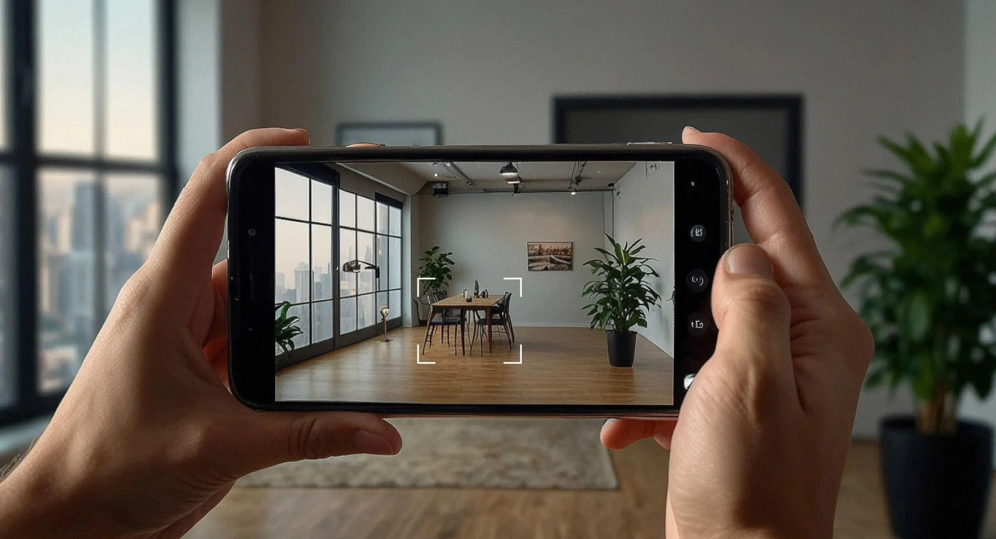 appetiser apps blog - image of a person's hand taking a photo of a space